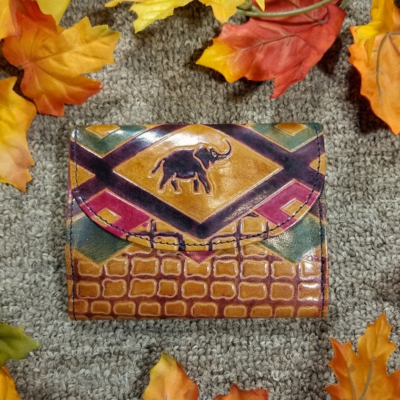 Handbags - Leather imprinted elephant wallet